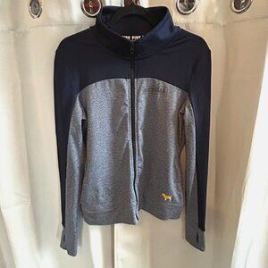 PINK Victoria Secret Michigan Wolverine Track Jacket Medium Full Zip Blue 17543x